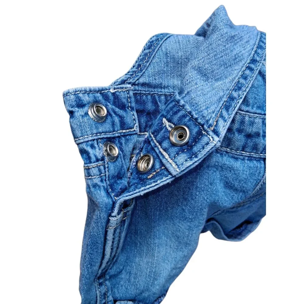 Jordache Toddler Denim Shortalls Size 2T Medium Wash Denim Overalls